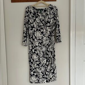 Vintage LAUREN Ralph Lauren Floral Faux Wrap Dress